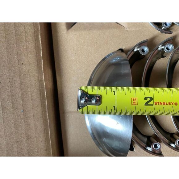 Ravinte 10 Pack of Brushed Nickel Cup Drawer Pulls - Picture 6 of 8